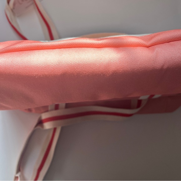 L*Space Pink with Red/White Color Block Stripe Coastal Cooler Bag NWT - Picture 7 of 14